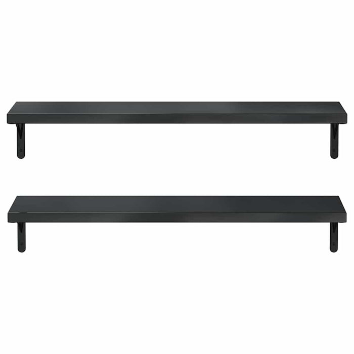 Rafturi de perete 2 buc., 100x23,5 cm, negru oțel inoxidabil - WALTI WALTI