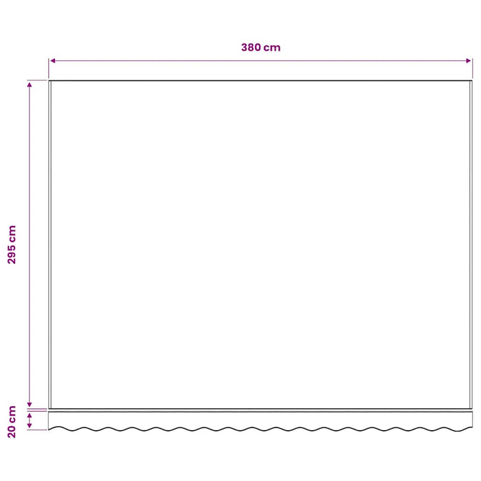 Pânză de rezervă copertină, roșu și alb, 400x300 cm, poliester WALTI