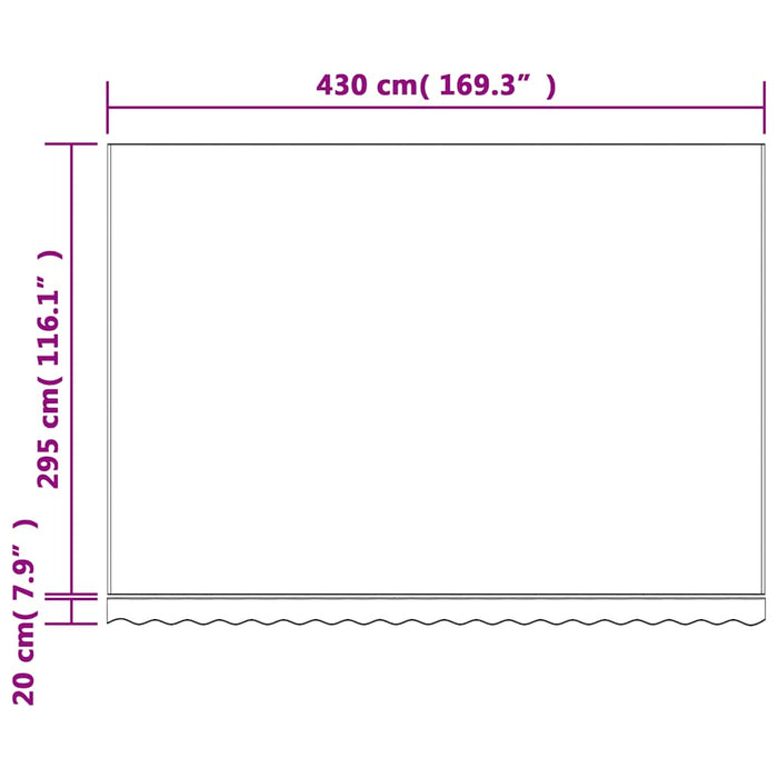 Pânză copertină de rezervă, dungi roșii și albe, 4,5x3 m - WALTI WALTI
