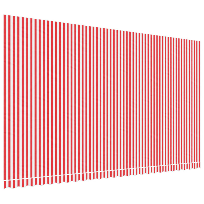 Pânză copertină de rezervă, dungi roșii și albe, 6x3,5 m - WALTI WALTI