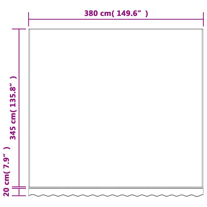 Pânză de rezervă copertină, dungi multicolore, 4x3,5 m WALTI