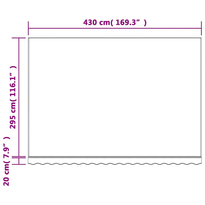 Pânză de rezervă copertină, dungi multicolore, 4,5x3 m - WALTI WALTI