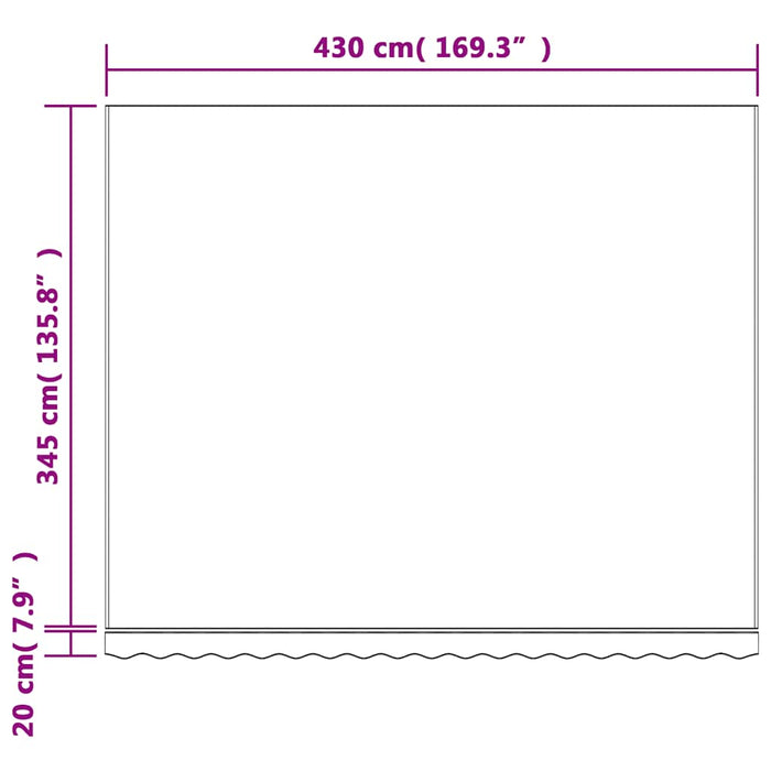 Pânză de rezervă copertină, multicolor, 4,5x3,5 m WALTI