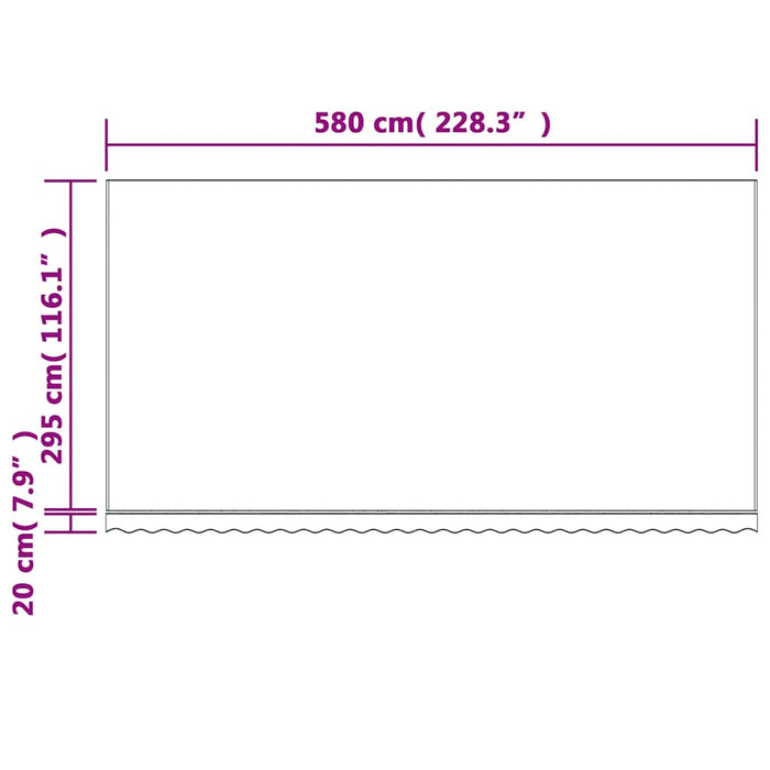 Pânză de rezervă copertină, dungi multicolore, 6x3 m WALTI