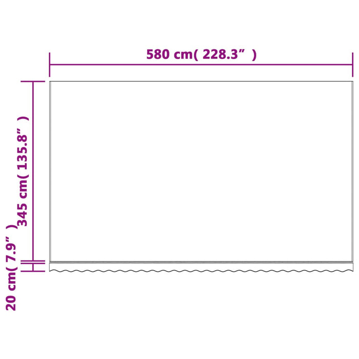 Pânză de rezervă copertină, dungi multicolore, 6x3,5 m WALTI