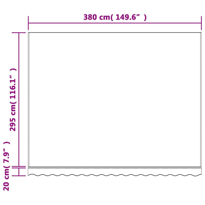 Pânză de rezervă copertină, dungi multicolore, 4x3 m - WALTI WALTI