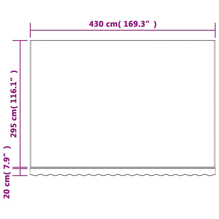 Pânză de rezervă copertină, dungi multicolore, 4,5x3 m - WALTI WALTI