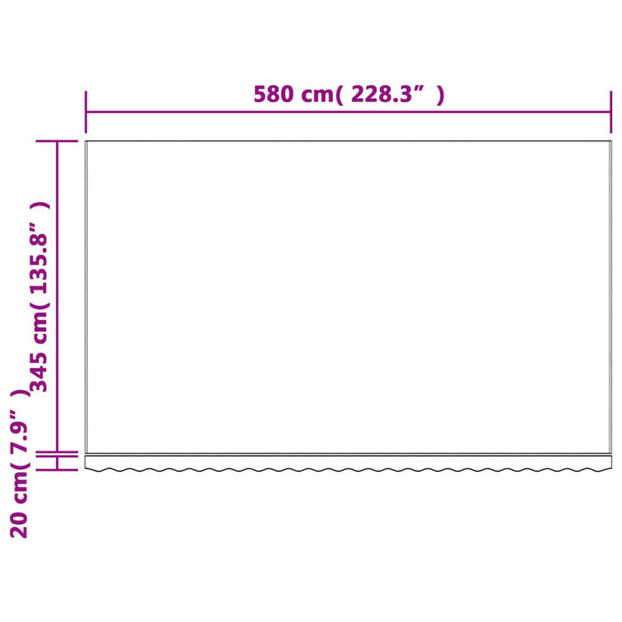 Pânză de rezervă copertină, dungi multicolore, 6x3,5 m - WALTI WALTI