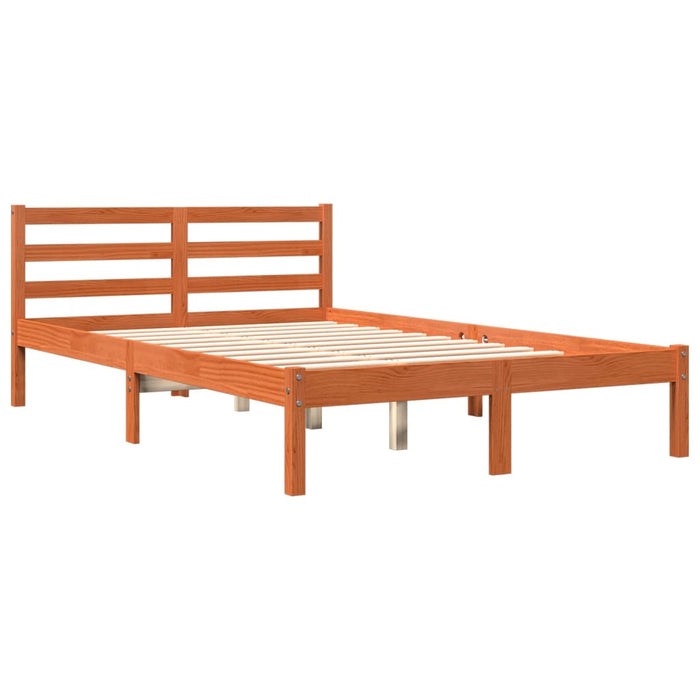 Cadru de pat fără saltea, maro ceruit 150x200 cm lemn masiv pin - WALTI WALTI