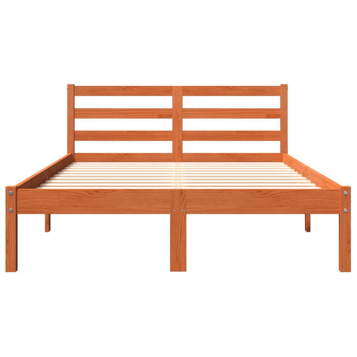 Cadru de pat fără saltea, maro ceruit 150x200 cm lemn masiv pin - WALTI WALTI