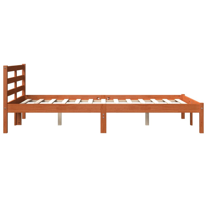 Cadru de pat fără saltea, maro ceruit 150x200 cm lemn masiv pin - WALTI WALTI