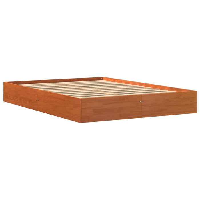 Cadru de pat fără saltea, maro ceruit 140x200 cm lemn masiv pin - WALTI WALTI