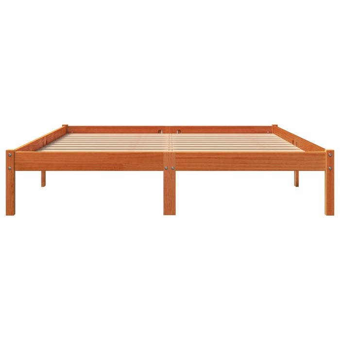 Cadru de pat fără saltea, maro ceruit 150x200 cm lemn masiv pin - WALTI WALTI