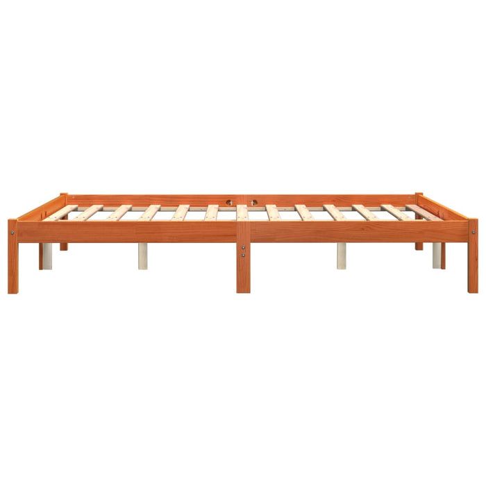 Cadru de pat fără saltea, maro ceruit 150x200 cm lemn masiv pin - WALTI WALTI