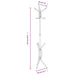 Cuier de haine, negru, 176 cm, fier vopsit electrostatic - WALTI WALTI