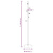 Cuier de haine, negru, 177 cm, fier vopsit electrostatic - WALTI WALTI