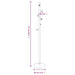 Cuier de haine, alb, 177 cm, fier vopsit electrostatic - WALTI WALTI