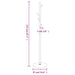 Cuier de haine, negru, 172 cm, fier vopsit electrostatic - WALTI WALTI