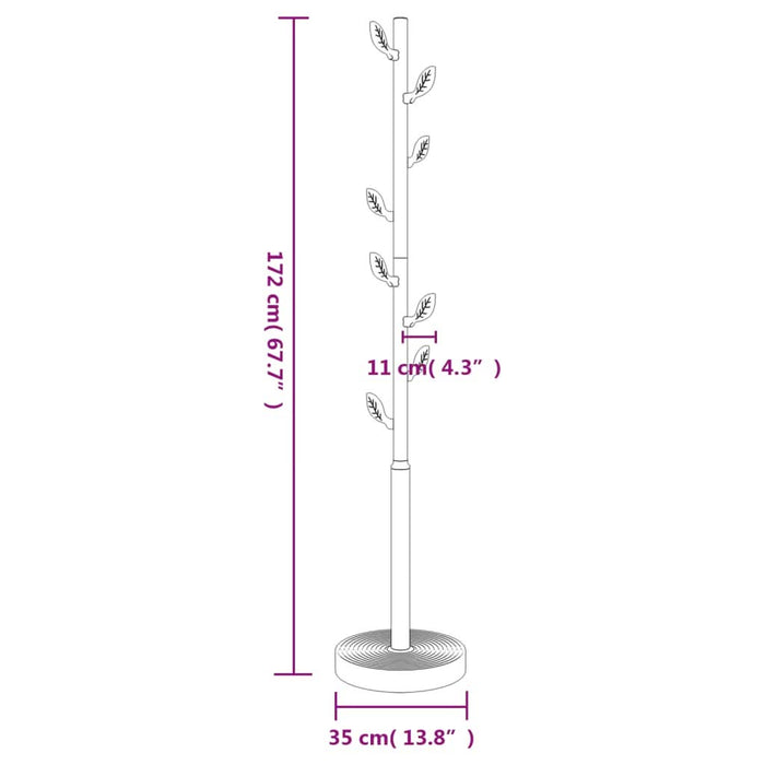 Cuier de haine, alb, 172 cm, fier vopsit electrostatic - WALTI WALTI