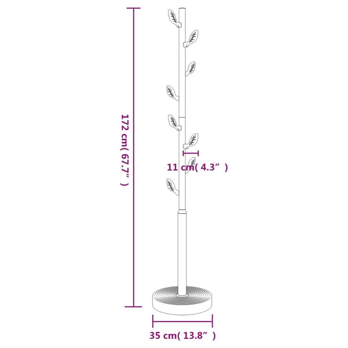 Cuier de haine, albastru, 172 cm, fier vopsit electrostatic - WALTI WALTI