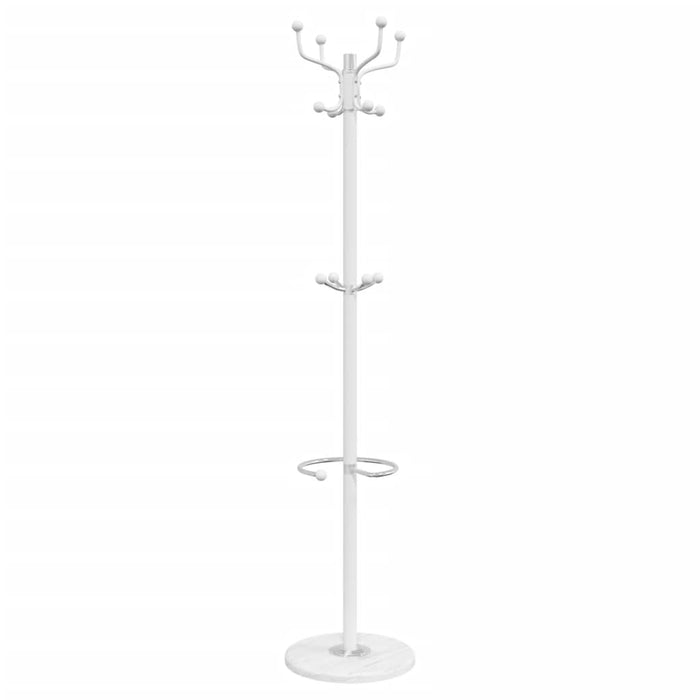 Cuier cu suport umbrelă, alb, 180 cm, fier vopsit electrostatic - WALTI WALTI