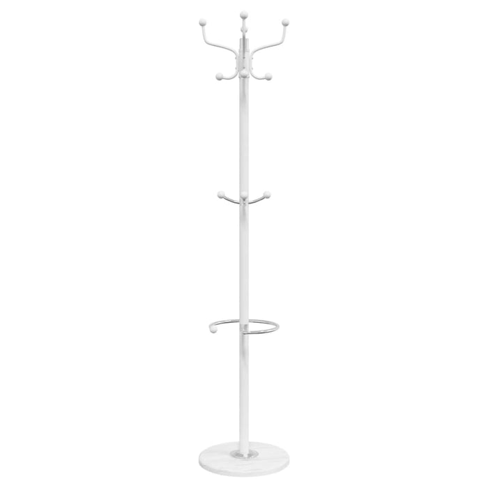 Cuier cu suport umbrelă, alb, 180 cm, fier vopsit electrostatic - WALTI WALTI