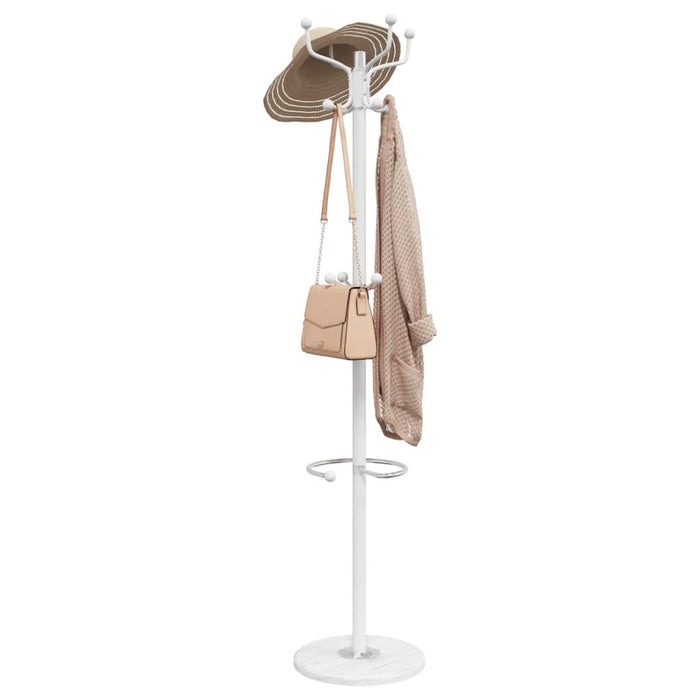 Cuier cu suport umbrelă, alb, 180 cm, fier vopsit electrostatic - WALTI WALTI