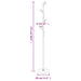 Cuier de haine, alb, 175 cm, fier vopsit electrostatic - WALTI WALTI