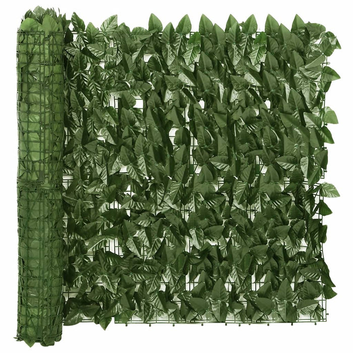 Paravan de balcon cu frunze verde închis, 200x75 cm - WALTI WALTI