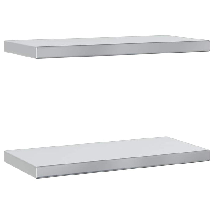 Rafturi de perete, 2 buc. 50x23,5 cm argintiu oțel inoxidabil WALTI