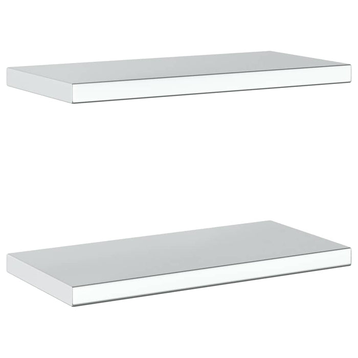 Rafturi de perete, 2 buc. 50x23,5 cm argintiu oțel inoxidabil WALTI