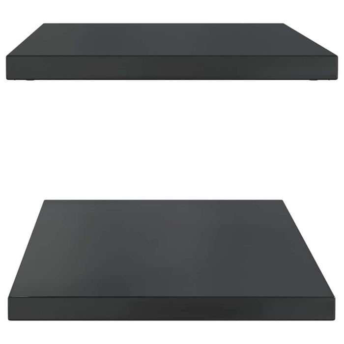 Rafturi de perete 2 buc., 100x40 cm, negru oțel inoxidabil WALTI
