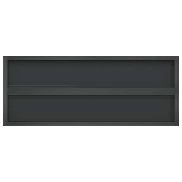 Rafturi de perete 2 buc., 100x40 cm, negru oțel inoxidabil WALTI