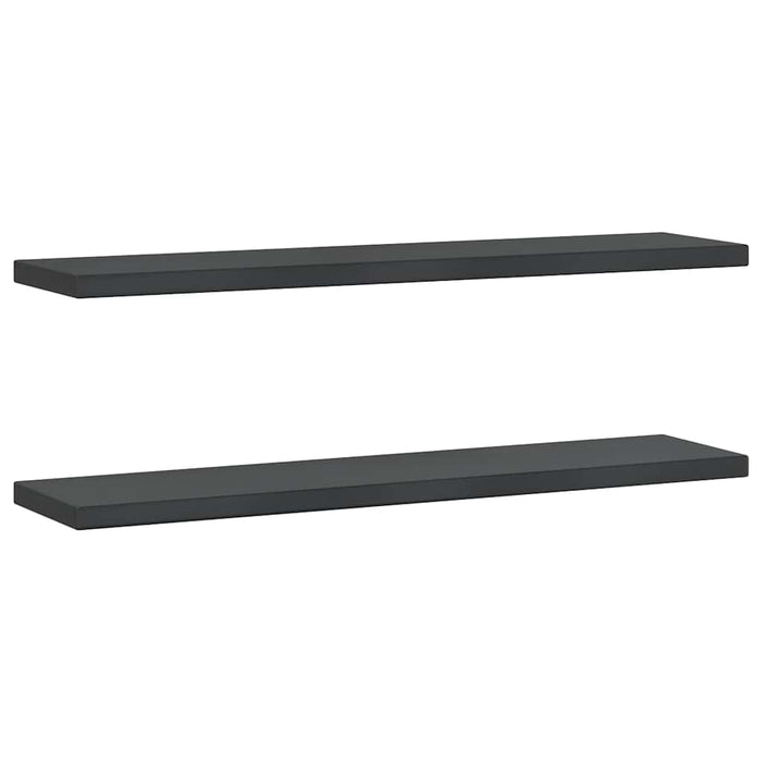 Rafturi de perete 2 buc., 100x23,5cm, negru oțel inoxidabil WALTI