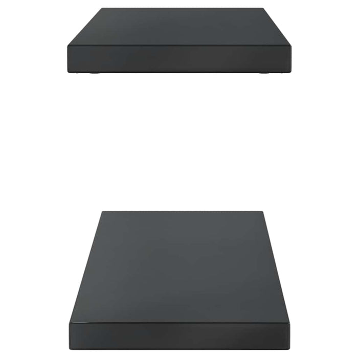Rafturi de perete 2 buc., 100x23,5cm, negru oțel inoxidabil WALTI