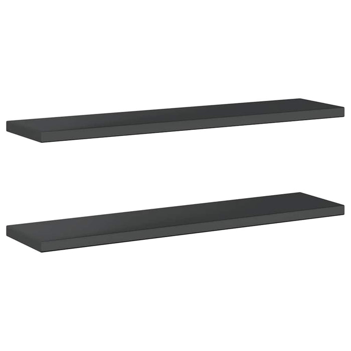 Rafturi de perete 2 buc., 100x23,5cm, negru oțel inoxidabil WALTI