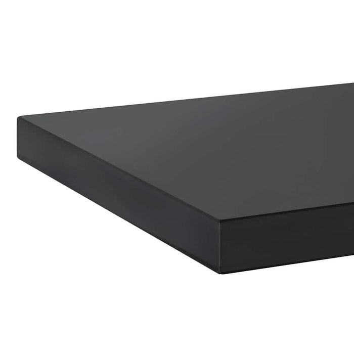 Rafturi de perete, 2 buc., 75x30 cm, negru oțel inoxidabil WALTI