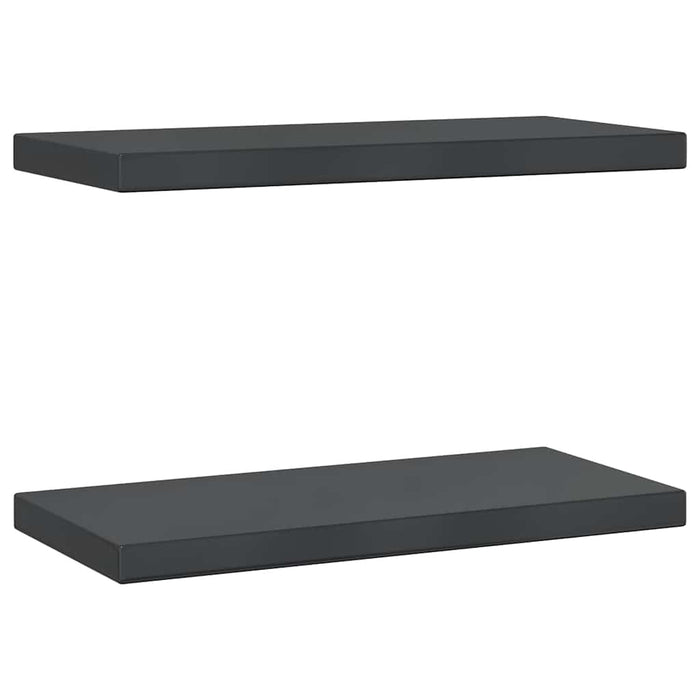 Rafturi de perete, 2 buc., 50x23,5 cm, negru oțel inoxidabil - WALTI WALTI