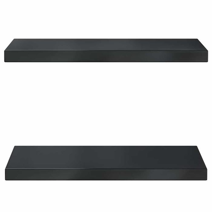 Rafturi de perete, 2 buc., 50x23,5 cm, negru oțel inoxidabil - WALTI WALTI