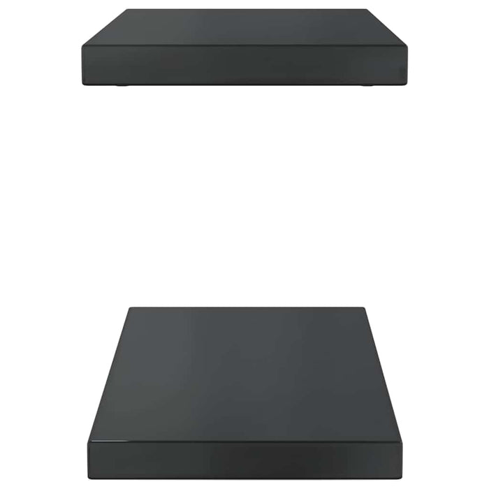 Rafturi de perete, 2 buc., 50x23,5 cm, negru oțel inoxidabil - WALTI WALTI