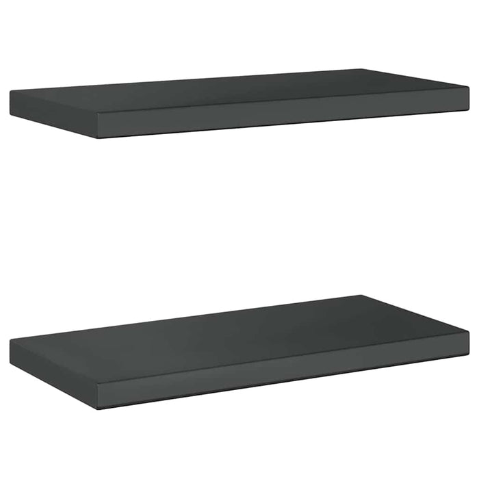 Rafturi de perete, 2 buc., 50x23,5 cm, negru oțel inoxidabil - WALTI WALTI