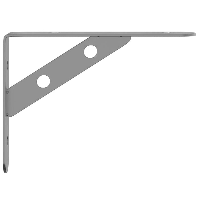 Suporturi rafturi, 4 buc., 15x2,5x11,5 cm argintiu oțel inox. - WALTI WALTI