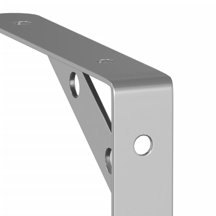 Suporturi rafturi, 4 buc., 15x2,5x11,5 cm argintiu oțel inox. - WALTI WALTI