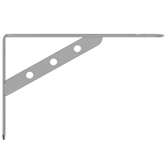 Suporturi rafturi, 4 buc., 23,5x2,5x15,5 cm argintiu oțel inox. - WALTI WALTI