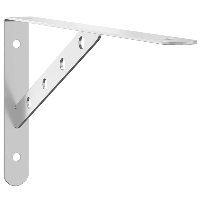 Suporturi rafturi, 4 buc., 30x2,5x15,5 cm argintiu oțel inox. - WALTI WALTI