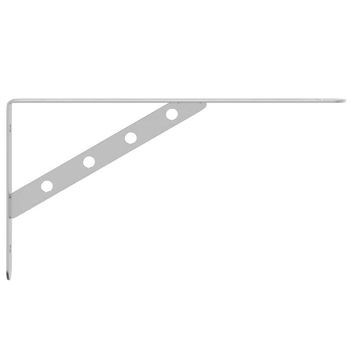 Suporturi rafturi, 4 buc., 30x2,5x15,5 cm argintiu oțel inox. - WALTI WALTI