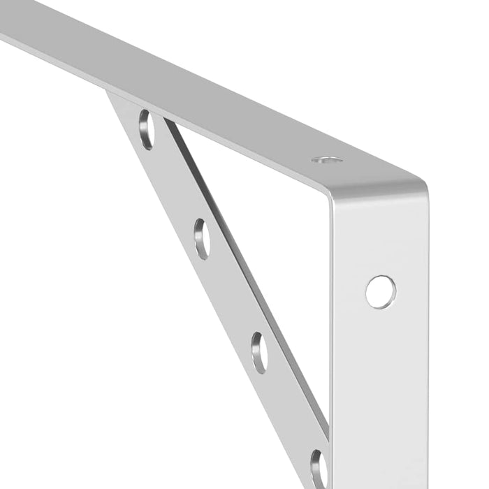 Suporturi rafturi, 4 buc., 30x2,5x15,5 cm argintiu oțel inox. - WALTI WALTI