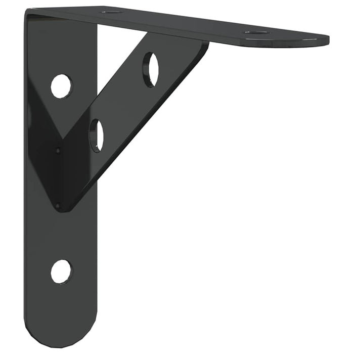 Suporturi rafturi, 4 buc., 15x2,5x11,5 cm negru oțel inoxidabil - WALTI WALTI