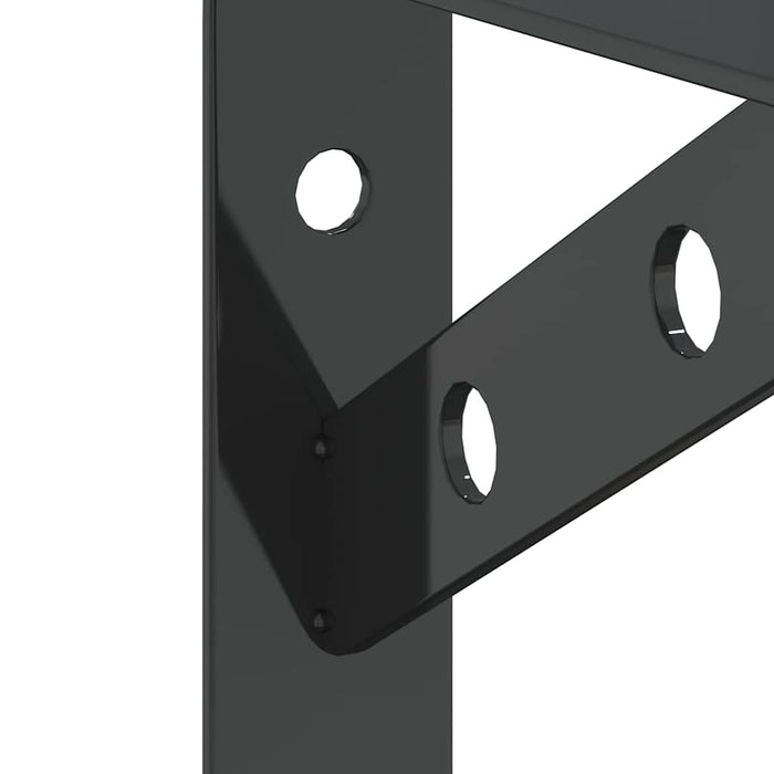 Suporturi rafturi, 4 buc., 15x2,5x11,5 cm negru oțel inoxidabil - WALTI WALTI