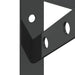 Suporturi rafturi, 4 buc., 15x2,5x11,5 cm negru oțel inoxidabil - WALTI WALTI